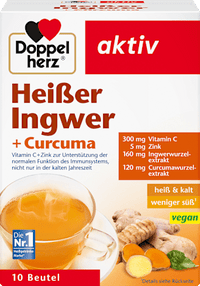 Warme Gember + Kurkuma Warme Drank (10 stuks), veganistisch, 100 g