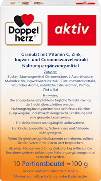 Heißer Ingwer + Kurkuma Heißgetränk (10 Stück), vegan, 100 g