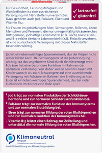 Jod + Folsäure + Eisen Tabletten 45 St., 20,4 g