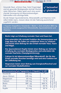 Kieselerde + Biotin + Zink Kapseln 40 St, 38 g