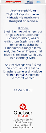Kieselerde + Biotin + Zink Kapseln 40 St, 38 g