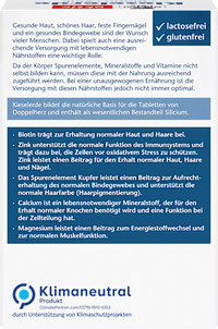 Kieselerde + Biotin + Zink Tabletten 40 St., 51,6 g Doppelherz