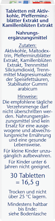 Kohletabletten pflanzlich 30 St, 16,5 g