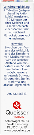 Kohletabletten pflanzlich 30 St, 16,5 g