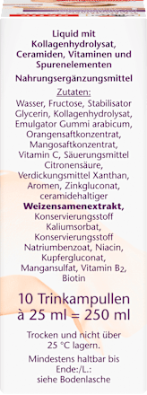 Kollagen + Biotin + Ceramide Trinkampullen 10 St, 250 ml