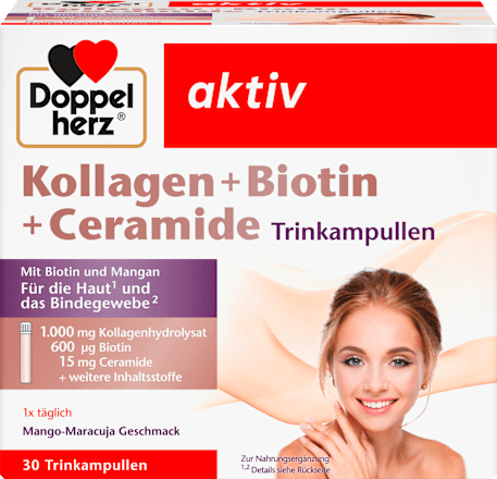 Kollagen + Biotin + Ceramide Trinkampullen 30 St, 750 ml