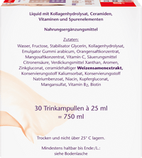 Kollagen + Biotin + Ceramide Trinkampullen 30 St, 750 ml