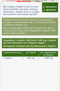 L-Arginin Kapseln, 30 St, 18,6 g