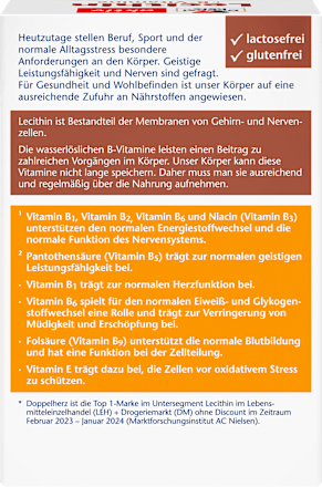 Lecithine + B-vitamines capsules 40 stuks, 41,6 g