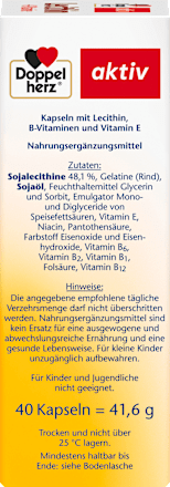 Lecithine + B-vitamines capsules 40 stuks, 41,6 g