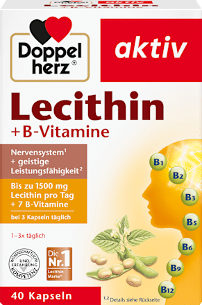 Lecithine + B-vitamines capsules 40 stuks, 41,6 g