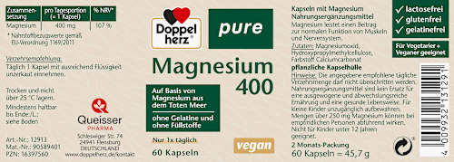 Magnesium 400 Kapseln 60 St, 45,7 g