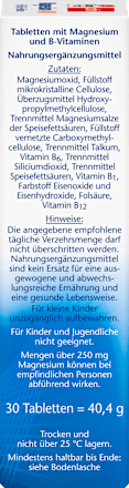 Magnesium 400mg Tabletten 30 St, 38,9 g