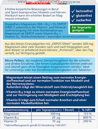 Magnesium 500 +B12 +D3 Direktgranulat 20 St, 32 g