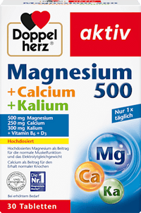 Magnesium 500 + Calcium + Kalium Tabletten 30 stuks, 69,6 g