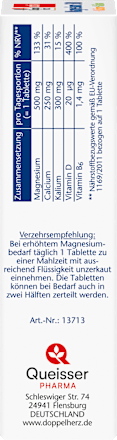 Magnesium 500 + Calcium + Kalium Tabletten 30 St, 69,6 g