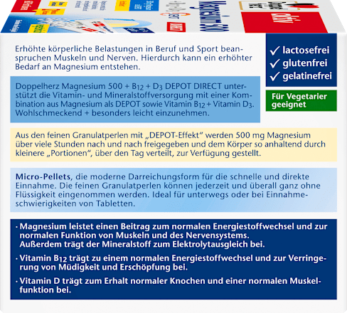 Magnesium 500 Direct Zakjes 60 stuks, 96 g