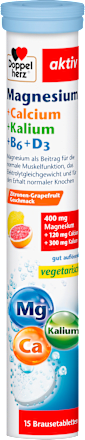 Magnesium calcium kalium + vitamines B6 + D3 15 stuks, 100,5 g
