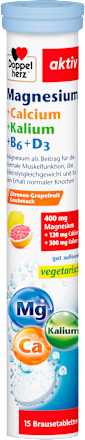 Magnesium calcium kalium + vitamines B6 + D3 15 stuks, 100,5 g