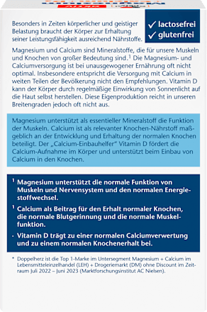 Magnesium + Calcium + Vitamin D3 Tabletten 40 St., 79,2 g