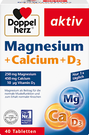 Magnesium + Calcium + Vitamine D3 tabletten 40 stuks, 79,2 g