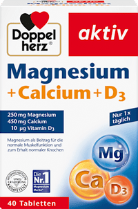 Magnesium + Calcium + Vitamine D3 tabletten 40 stuks, 79,2 g