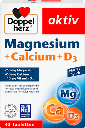 Magnesium + Calcium + Vitamine D3 tabletten 40 stuks, 79,2 g