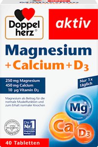 Magnesium + Calcium + Vitamine D3 tabletten 40 stuks, 79,2 g