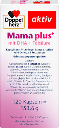 Mama plus capsules 120 stuks, 153,6 g