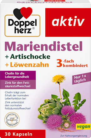 Mariendistel + Artischocke & Löwenzahn Kapseln 30 St, 27,3 g