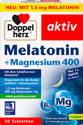 Melatonine + Magnesium 400 30 stuks, 39 g