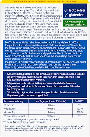 Melatonin + Magnesium 400, Tabletten 30 St, 39 g