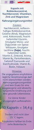 Meno Rode klaver + teunisbloemolie + biotine capsules 30 stuks, 34,4 g