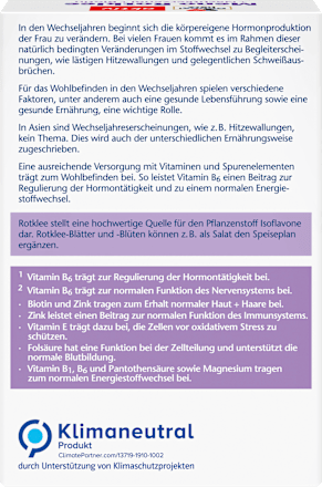 Meno Rode klaver + teunisbloemolie + biotine capsules 30 stuks, 34,4 g
