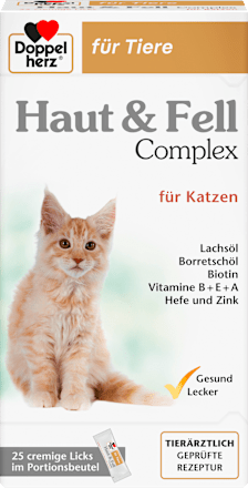 Voedingssupplement voor katten, Huid &amp; Vacht Complex (25 stuks), 250 g