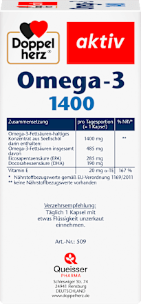 Omega-3 1400 capsules 90 stuks, 171,3 g