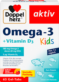 Omega-3 Kids Gel-Tabs 63 St, 81,9 g