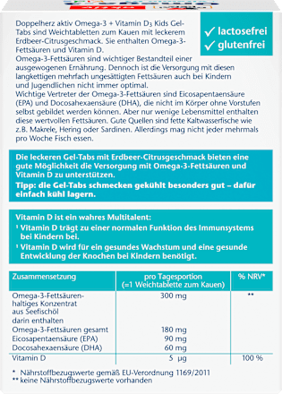 Omega-3 Kids Gel-Tabs 63 St, 81,9 g
