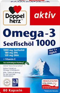 Omega-3 zeevisolie 1000 capsules 80 stuks, 107,8 g