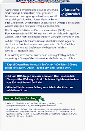 Omega-3 zeevisolie 1000 capsules 80 stuks, 107,8 g