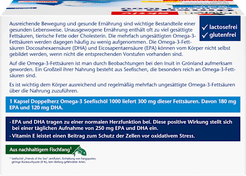 Omega-3 Seefischöl 1000, Kapseln, 240 St