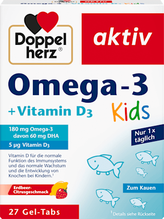 Omega-3 + Vitamine D3 Kids kauwtabletten 27 stuks, 35,1 g