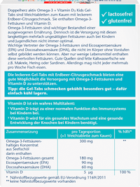Omega-3 + Vitamine D3 Kids kauwtabletten 27 stuks, 35,1 g