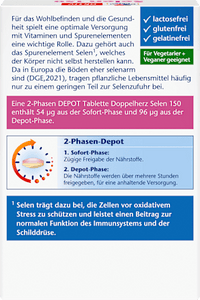 Selen 150 Depot-Tabletten 45 St, 34,3 g