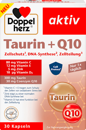 Taurine + Q10 capsules 30 stuks, 24,7 g