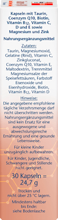 Taurin + Q10 Kapseln 30 St, 24,7 g