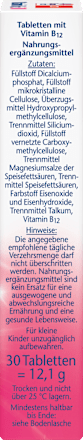 Vitamin B12 500µg Mini Tabletten 30St, 12,1 g