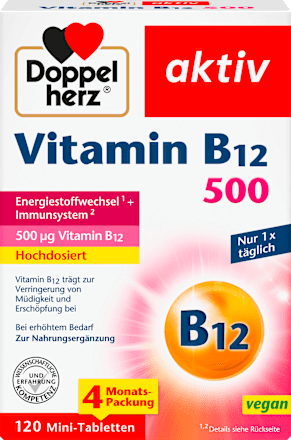 Vitamine B12 500 tabletten 120 stuks, 48,2 g