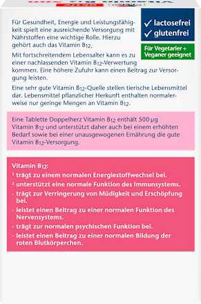 Vitamine B12 500 tabletten 120 stuks, 48,2 g