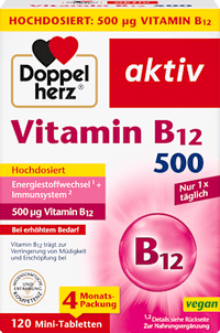 Doppelherz Vitamine B12 500 tabletten 120 stuks, 48,2 g